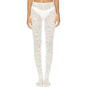 Beaufille Cassia Lace Stockings in White